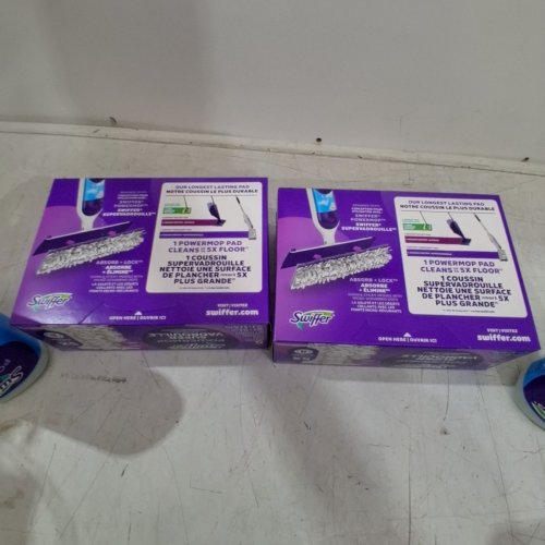 12PK SWIFFER POWERMOP SUPER REFILL PACK - 2 X 750 ML BOTTLES - 10 MULTI-SURFACE MOPPING PADS - FRESH SCENT (MODEL: 2051845) image 6