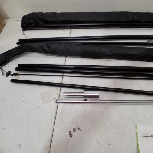 2PK FEATHER FLAG KIT WITH POLE FOR OUTDOOR ADVERTISING *NO FLAG* - 12FT - SILVER/BLACK image 4