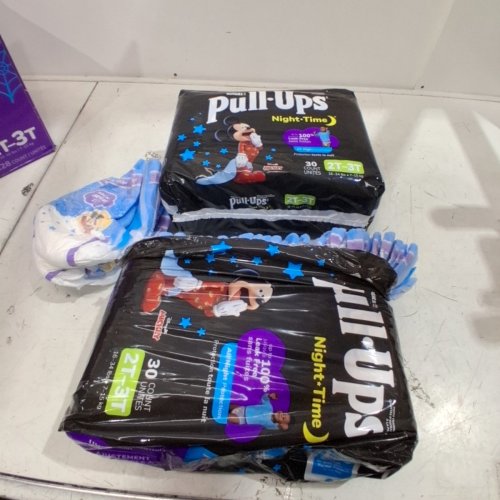 60PK BOY'S HUGGIES NIGHT TIME PULL-UPS DISPOSABLE TRAINING UNDERWEAR- SIZE 2T-3T (16-34LBS) - DISNEY MICKEY MOUSE image 2