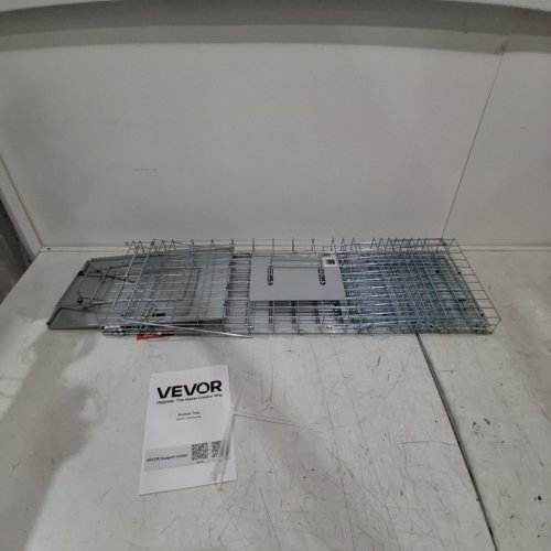 HUMANE ANIMAL TRAP - GALVANIZED IRON - 31" X 10" X 12" - SILVER (MODEL: LB-28A) image 2