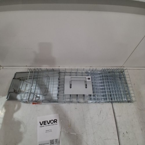 HUMANE ANIMAL TRAP - GALVANIZED IRON - 31" X 10" X 12" - SILVER (MODEL: LB-28A) image 3