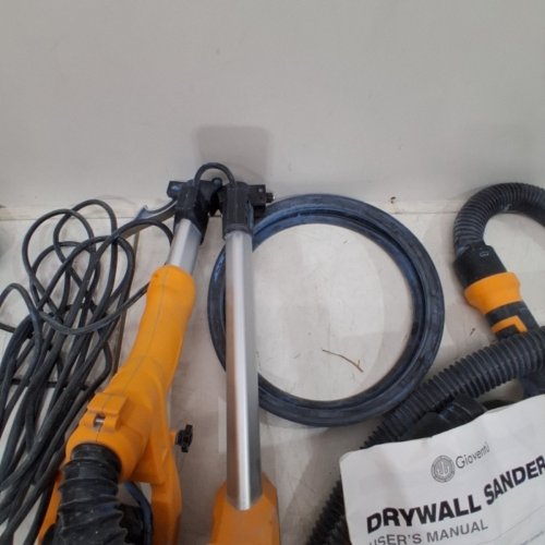 GIOVENTU DRYWALL SANDER WITH VACUUM, VARIABLE SPEEDS FROM 900-1800RPM - BLACK/YELLOW (MODEL: DWSR-2108) image 5