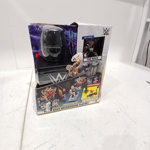 WWE KNUCKLE CRUNCHERS FINAL BOSS MICROPHONE PLAYSET - 3.25" - MULTI COLOR (MODEL:943749) image 2