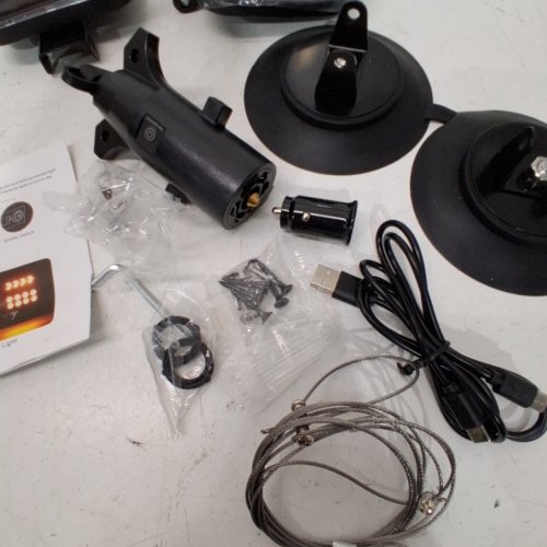 HEAVY DUTY WIRELESS UNIVERSAL MAGNETIC TRAILER LIGHTS KIT WITH 8 FUNCTIONS - 24 HOUR BATTERY LIFE - BLACK/RED image 4