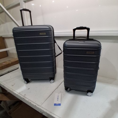 2PC SAMSONITE OMNI 2 19/28 HARDSIDE LUGGAGE WITH 360° SPINNER WHEELS - 19\28" - CHARCOAL GREY image 2