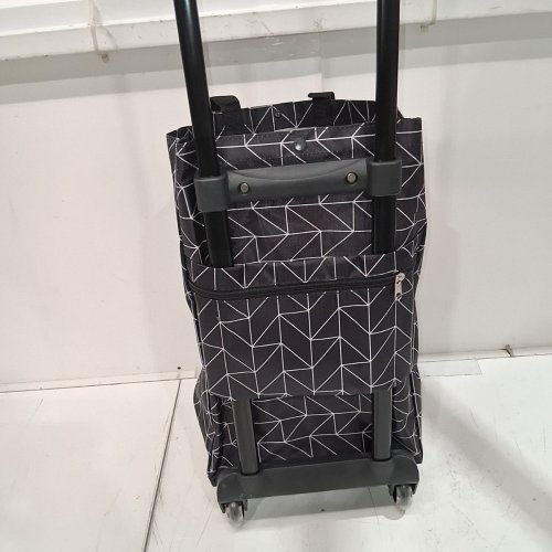 PORTABLE WHEELED GROCERY CART WATER RESISTANT - BLACK image 3