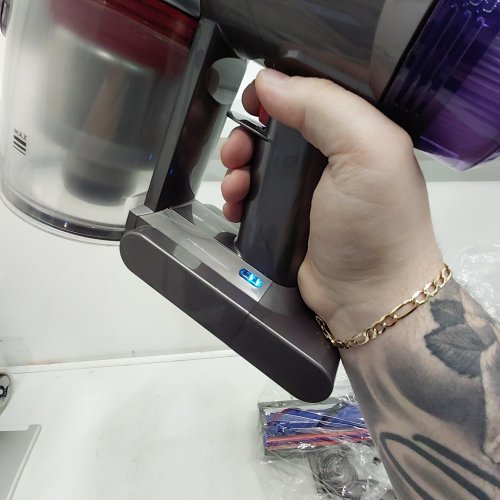 DYSON V8 RECHARGABLE HANDHELD STICK VACCUM - GREY/PURPLE (MODEL: SV25) image 2