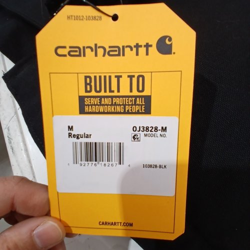 MEN'S CARHARTT RELAXTED FIT BLANKET-LINED DUCK DETROIT JACKET - MEDIUM - BLACK - (STYLE: OJ3828-M) image 2