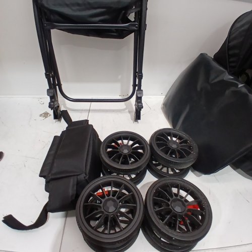 BICYSTAR COMPACT & FOLDING SMALL ANIMAL PET STROLLER - DOG CARRIAGE, 33 LB CAPACITY - BLACK (MODEL: G2113BN) image 3
