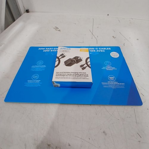 3PC ANKER CHARGER WITH USB-C TO USB-C CABLE - 30W - BLACK (MODEL: 8781600) image 5