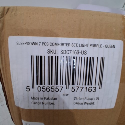 7PC SLEEPDOWN COMFORTER SET - QUEEN - LIGHT PURPLE image 2
