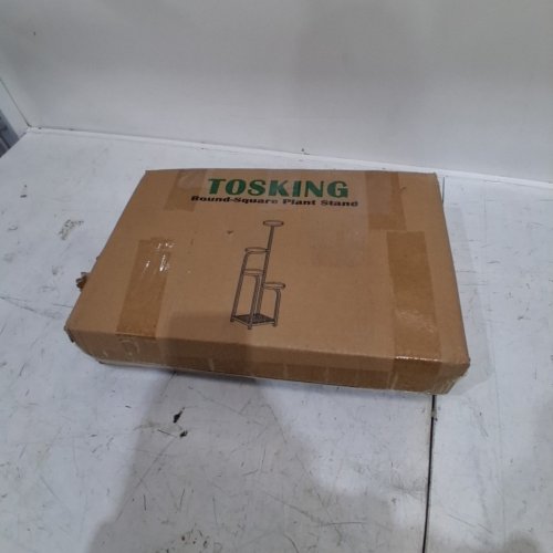 TOSKING IRON ROUND-SQUARE PLANT STAND - 9.4" X 34.2" - BLACK image 5