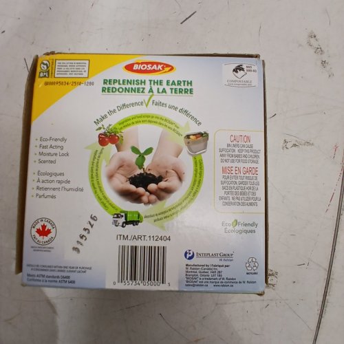 125PK BIOSAK COMPOSTABLE BIN LINERS FOR KITCHEN ORGANICS - 16.5" X 17.5" (MODEL: 112404) image 4