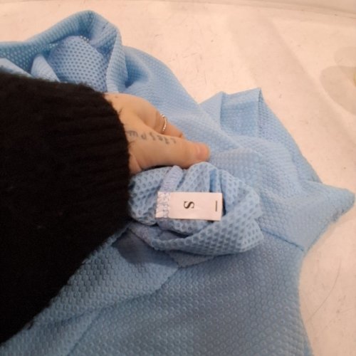 WOMAN'S SHORT SLEEVE LIGHWEIGHT HOODIE - SMALL - BLUE image 3