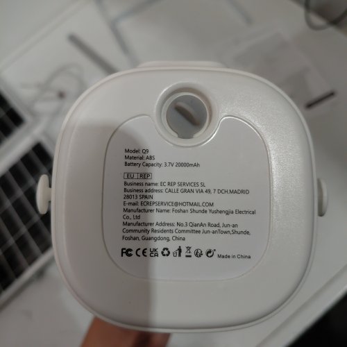 PORTABLE RECHARGEABLE WIRELESS CEILING SOLAR FAN LIGHT - 20000 MAH - WHITE (MODEL: Q9) image 3