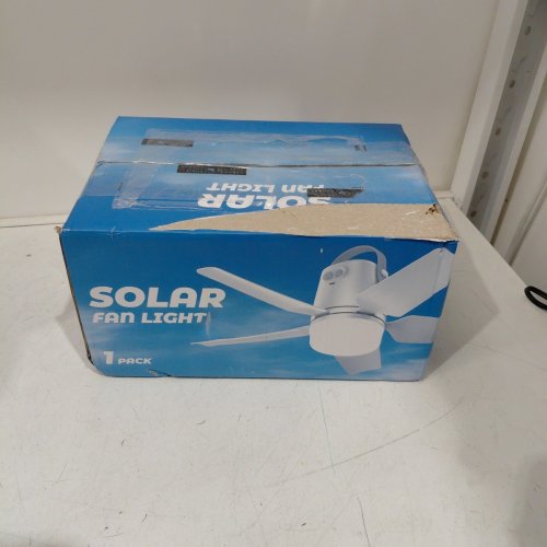 PORTABLE RECHARGEABLE WIRELESS CEILING SOLAR FAN LIGHT - 20000 MAH - WHITE (MODEL: Q9) image 2