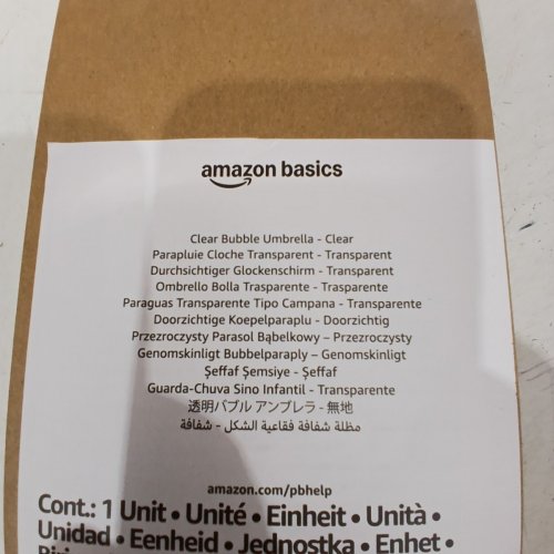 AMAZON BASICS BUBBLE UMBRELLA - 32" - WHITE image 4