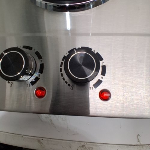 CUSIMAX PORTABLE DOUBLE HOT PLATE - 1800W - 13" X 19" - STAINLESS STEEL ( MODEL- CMHP-C180) image 2