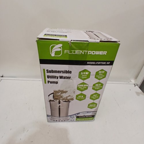 FLUENTPOWER 3/4HP 3300GPH STAINLESS STEEL SUBMERSIBLE PUMP (MODEL: FSP750C-NF) image 4