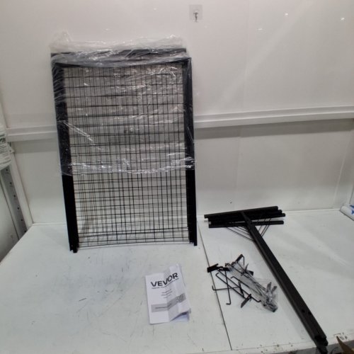 2PK VEVOR GRID WALL PANELS TOWERS WITH T-BASE STANDS, CLIPS AND HOOKS - 2FT X 5.6FT - BLACK (MODEL: YD0024) image 2
