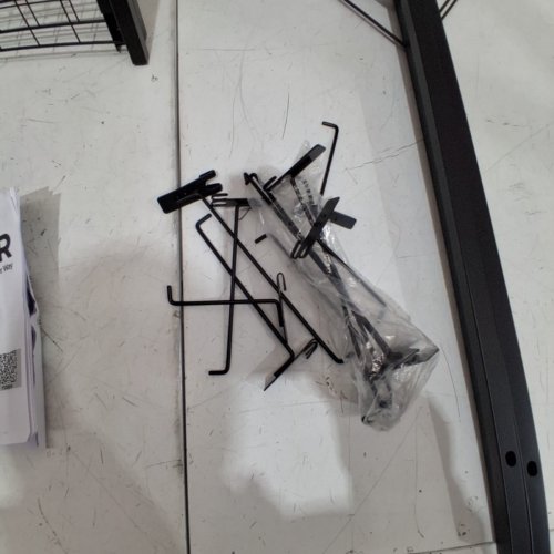 2PK VEVOR GRID WALL PANELS TOWERS WITH T-BASE STANDS, CLIPS AND HOOKS - 2FT X 5.6FT - BLACK (MODEL: YD0024) image 3