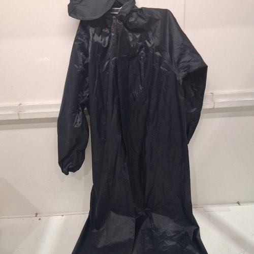 UNISEX HEAVY-DUTY WATERPROOF RAIN SUIT/REFLECTIVE STRIP - 4XL - BLACK image 2