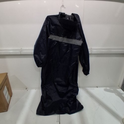 UNISEX HEAVY-DUTY WATERPROOF RAIN SUIT/REFLECTIVE STRIP - 4XL - BLACK image 3