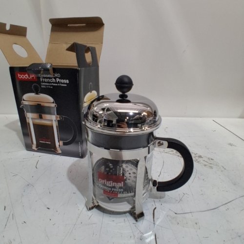 BODUM CHAMBORD FRENCH PRESS COFFEEE MAKER - 3 CUPS - SILVER / BLACK (MODEL : 1924-16US4) image 2