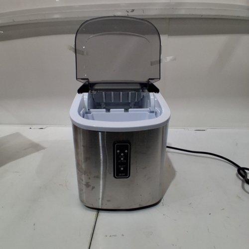 EUHOMY COUNTERTOP ICE MAKER MACHINE WITH HANDLE / BASKET & SCOOP - SILVER (MODEL: IM-01X) image 3