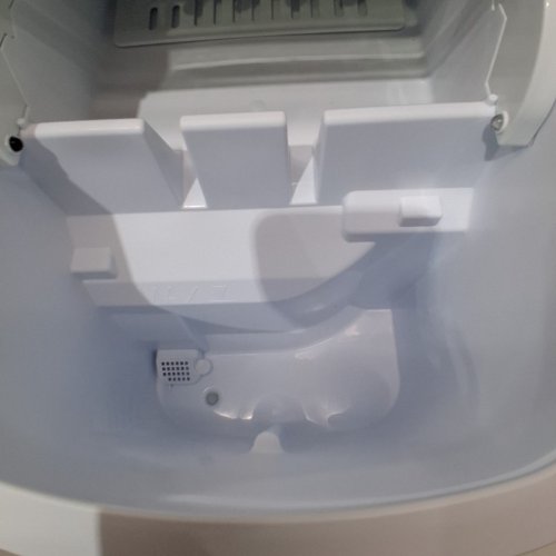 EUHOMY COUNTERTOP ICE MAKER MACHINE WITH HANDLE / BASKET & SCOOP - SILVER (MODEL: IM-01X) image 6