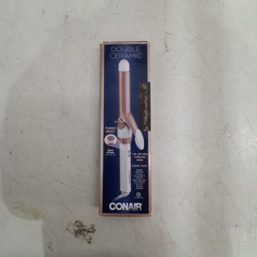 CONAIR DOUBLE CERAMIC CURLING IRON - 1" BARREL - WHITE/ROSE GOLD (MODEL: CD701GN) image 5