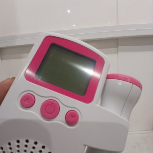 PORTABLE FETAL DOPPLER, HEALTH CANADA LICENSED HEARTBEAT MONITOR SOUND TRANSDUCER - 3 V - WHITE / PINK (MODEL: JSL-T501) image 5