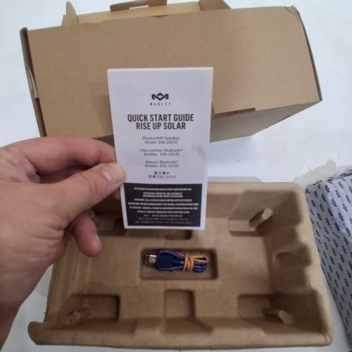 HOUSE OF MARLEY RISE UP SOLAR WATERPROOF PORTABLE BLUETOOTH SPEAKER - UP TO 14HRS PLAYTIME - BLUE (MODEL: EM-JA035-BL) image 3