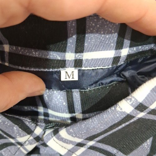 MENS CASUAL PLAID BUTTON UP SHIRT JACKET - MEDIUM - BLACK/BLUE/WHITE image 2