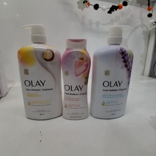 3 ASSORTED OLAY ULTRA MOISTURE SHEA BUTTER / FRESH RADIANCE STRAWBERRY & MINT / FRESH RADIANCE BIRCH WATER & LAVENDER BODY WASH image 4