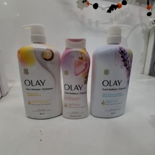 3 ASSORTED OLAY ULTRA MOISTURE SHEA BUTTER / FRESH RADIANCE STRAWBERRY & MINT / FRESH RADIANCE BIRCH WATER & LAVENDER BODY WASH image 5
