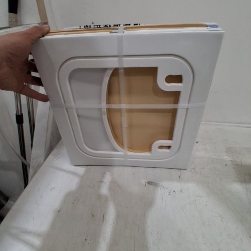 INDOOR 4-SECTION ROLLING CAT VILLA CAGE WITH LITTERBOX - WHITE/LIGHT BROWN - (MODEL: 863519_1) image 5