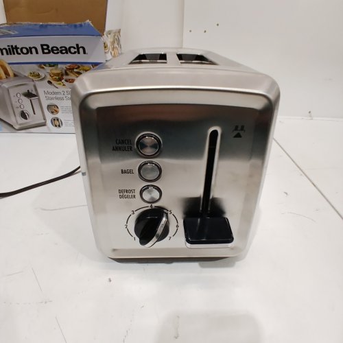 HAMILTON BEACH MODERN STYLE TOASTER WITH BAGEL TOAST OPTION, 2-SLICE - CHROME (MODEL: 22794C) image 2