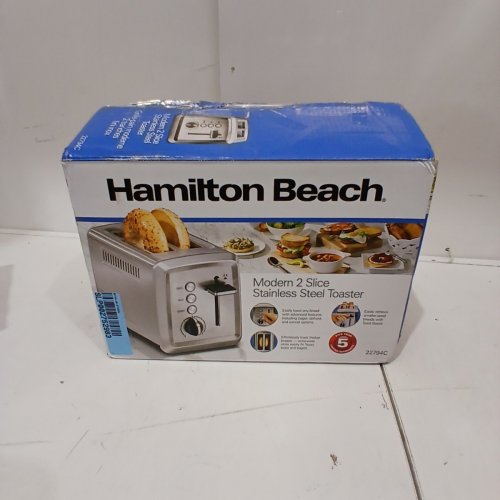 HAMILTON BEACH MODERN STYLE TOASTER WITH BAGEL TOAST OPTION, 2-SLICE - CHROME (MODEL: 22794C) image 6