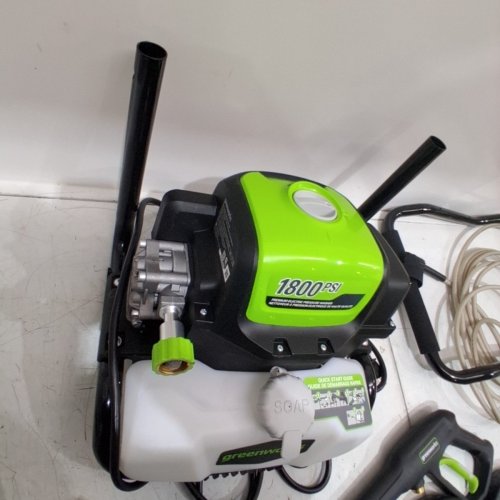 GREENWORKS ELECTRIC PRESSURE WASHER - 1800PSI - 1.1 GPM - GREEN/BLACK (MODEL: GPW1800) image 7