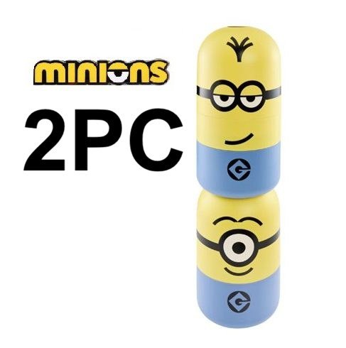 2PC MINIONS STACKABLE STORAGE CONTAINER - 12.25" / 15" - YELLOW/BLUE (MODEL: 2038101) image 2