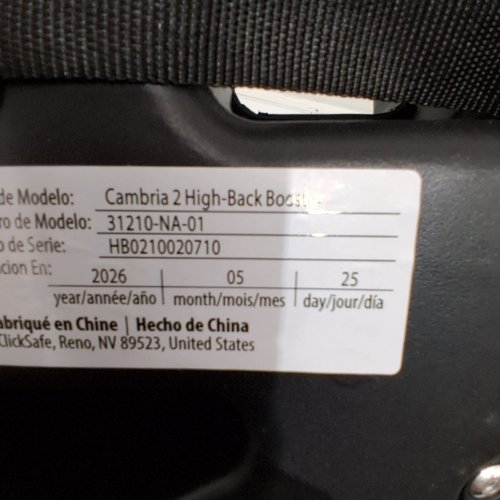 DIONO CAMBRIA 2 HIGH BACK AND BACKLESS BOOSTER SEAT - 40-120LBS - BLACK (MODEL: 31210-NA-01) image 2
