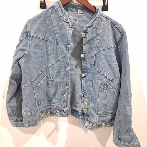 EMBROIDERED DENIM JACKET - 2XL - BLUE image 2