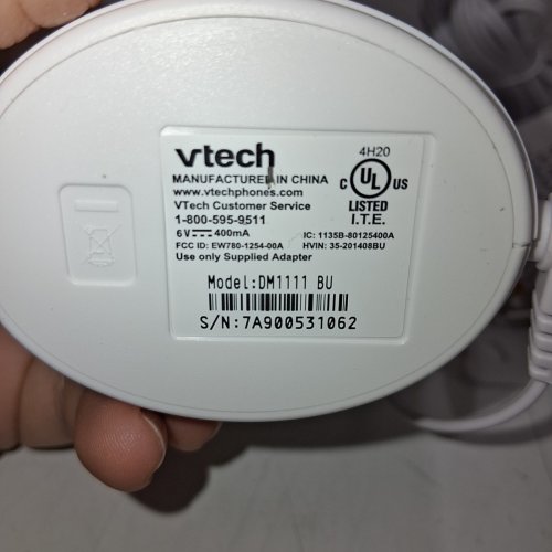 VTECH LONG RANGE AUDIO BABY MONITOR - WHITE (MODEL: DM1111) image 5
