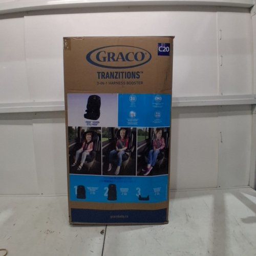 GRACO TRANZITIONS 3-IN-1 HARNESS/HIGHBACK/BACKLESS BOOSTER CAR SEAT - 100LBS MAX/CAP - PROOF/BLACK (MODEL: 2035724) image 8