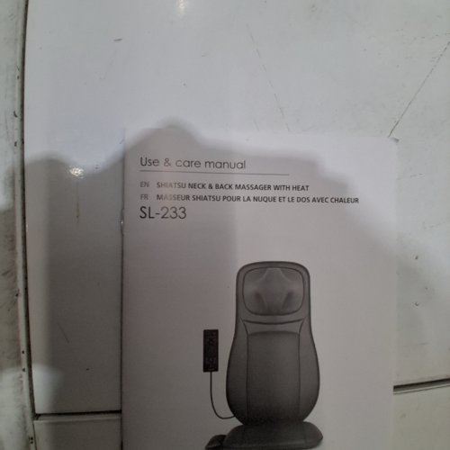 SNAILAX SHIATSU NECK AND BACK MASSAGER WITH HEAT - BLACK (MODEL: SL-233) image 3