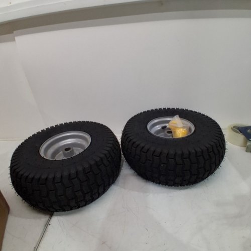 2PK AR-PRO FRONT TIRE AND WHEEL ASSEMBLY WITH TURF TREAD - FOR RIDING MOWER LAWN TRACTOR - 15 X 6.00-6" - BLACK image 3
