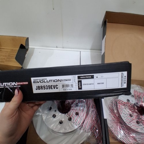2PC POWERSTOP EVOLUTION COATED BRAKE ROTORS WITH BRAKE PADS - FOR LEXUS LS 430 2001-2006 (MODEL: JBR939EVC) image 2