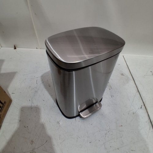 AMAZON BASICS RECTANGULAR SOFT-CLOSE TRASH CAN - 1.32 GAL / 5 L - SATIN NICKEL (MODEL : B07PD3YST7) image 4
