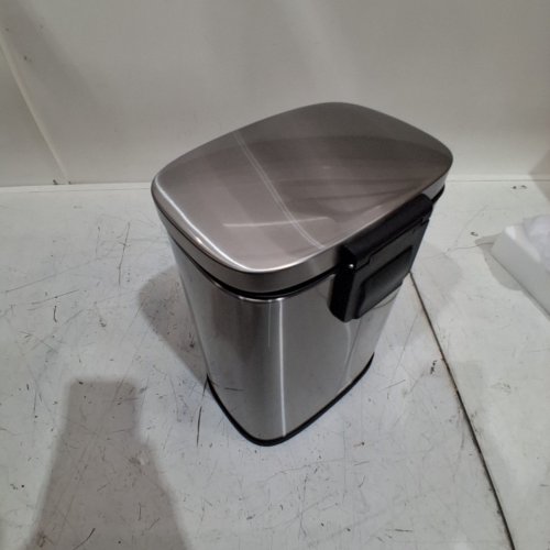 AMAZON BASICS RECTANGULAR SOFT-CLOSE TRASH CAN - 1.32 GAL / 5 L - SATIN NICKEL (MODEL : B07PD3YST7) image 6
